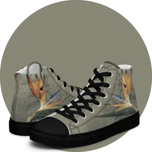 Avem de paradiso - sneaker montante en toile personnalisee, collection Flower constellation
