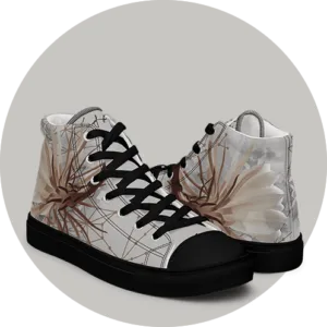 Tentacula - sneaker montante en toile personnalisee, collection Flower constellation