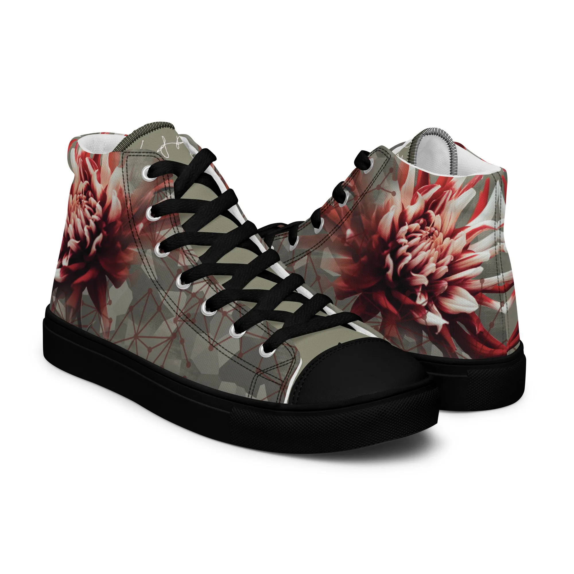 Cardinali - sneaker montante en toile personnalisee, collection Flower constellation - vue 4
