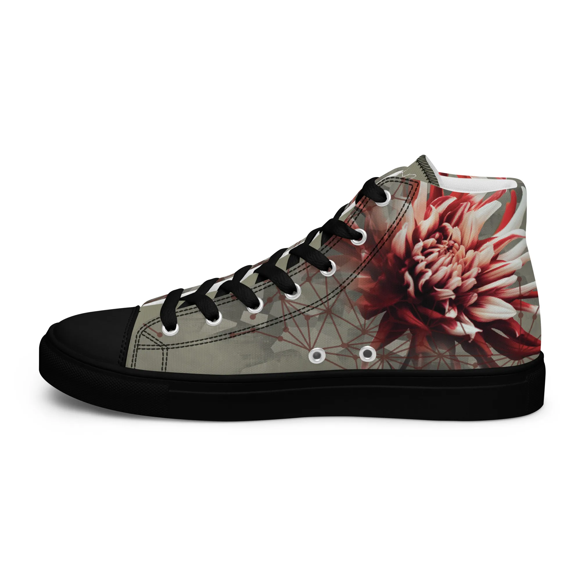 Cardinali - sneaker montante en toile personnalisee, collection Flower constellation - vue 3