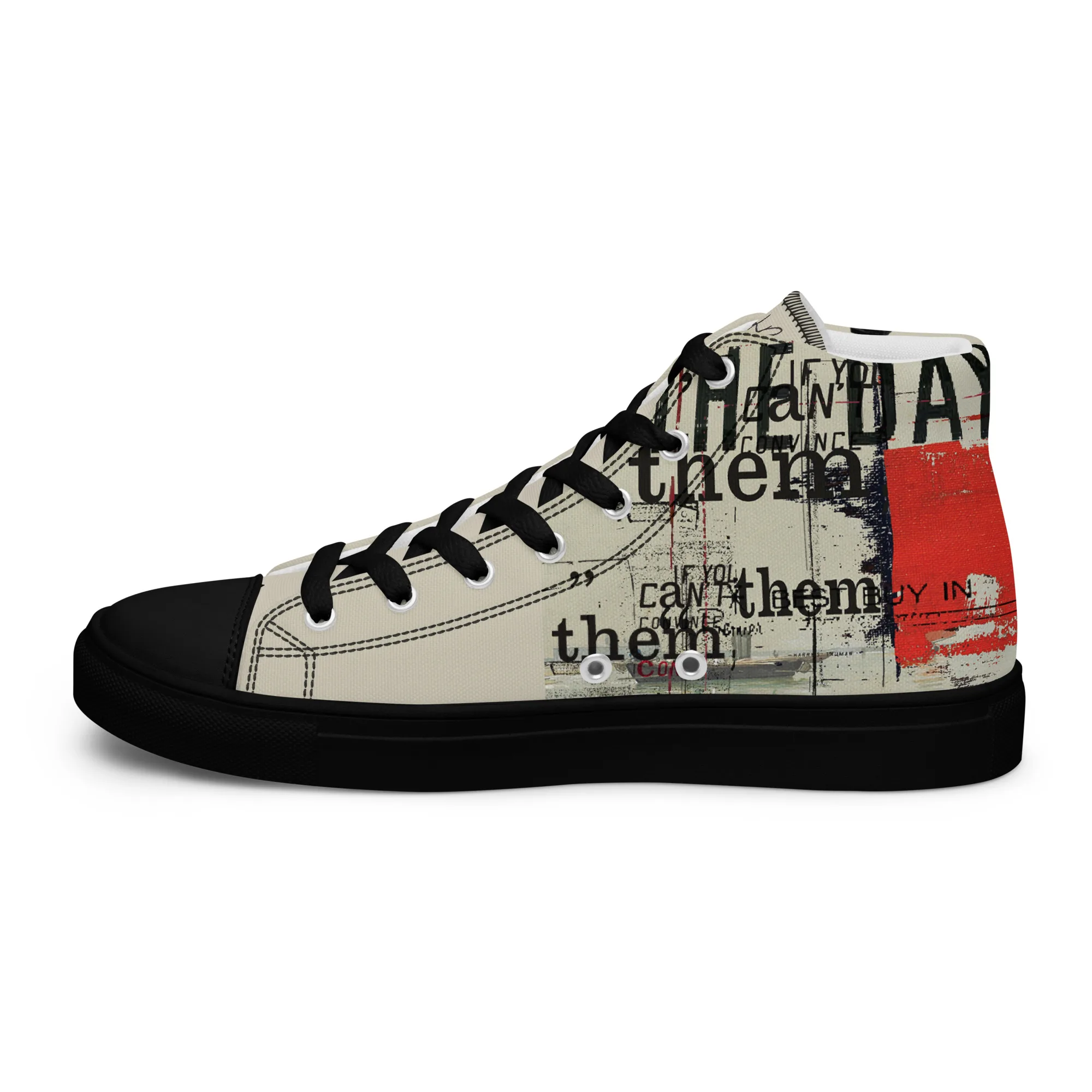 Bowie - sneaker montante en toile personnalisee, collection Rock remember - vue 3