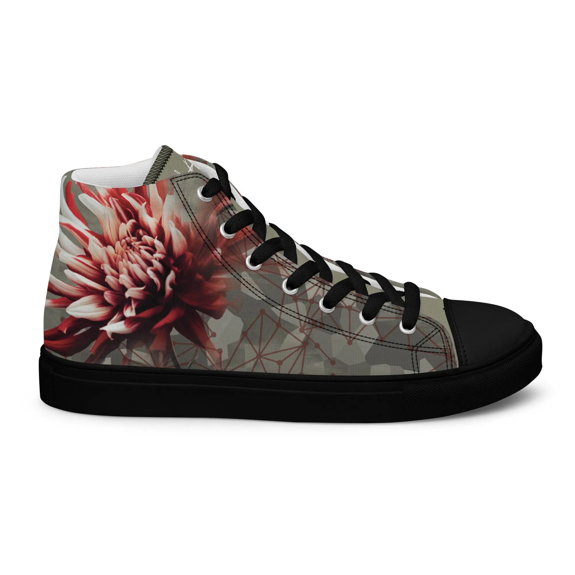 Cardinali - sneaker montante en toile personnalisee, collection Flower constellation - vue 2