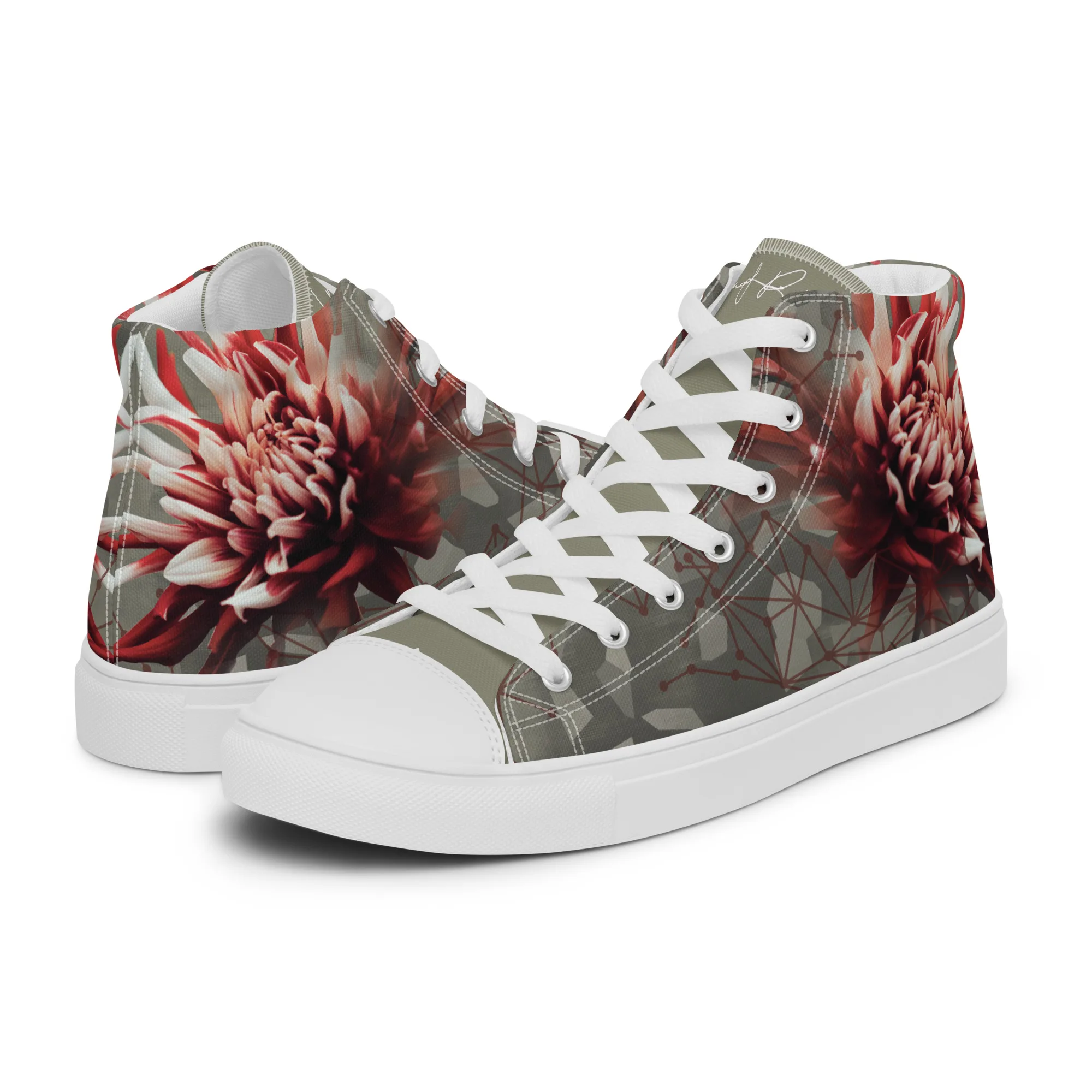 Cardinali - sneaker montante en toile personnalisee, collection Flower constellation - vue 5
