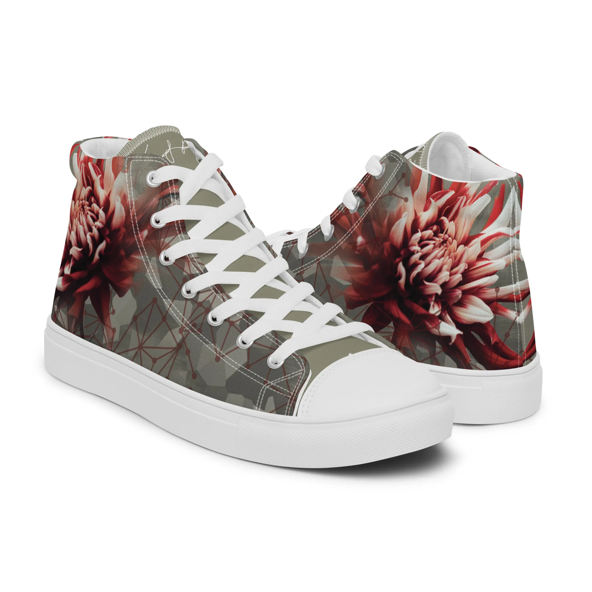 Cardinali - sneaker montante en toile personnalisee, collection Flower constellation - vue 6